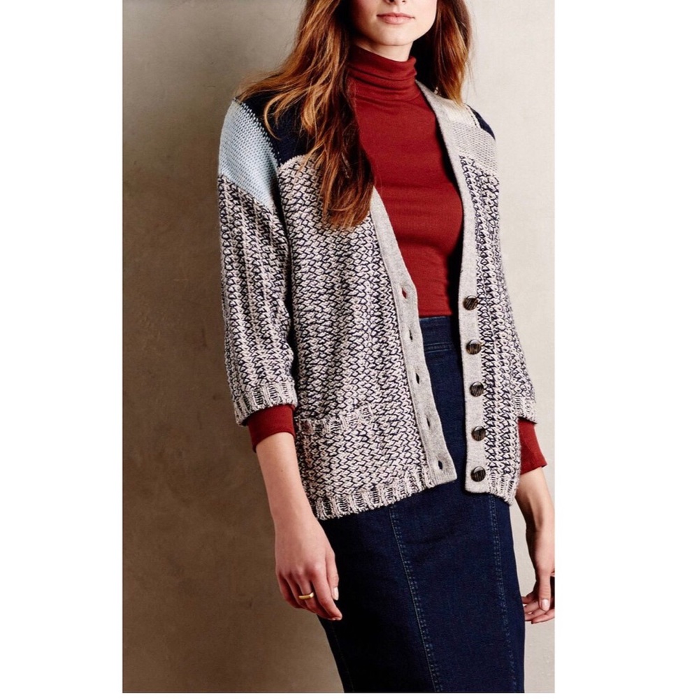 Anthropologie Risa Marled Cardigan sweater Sparrow